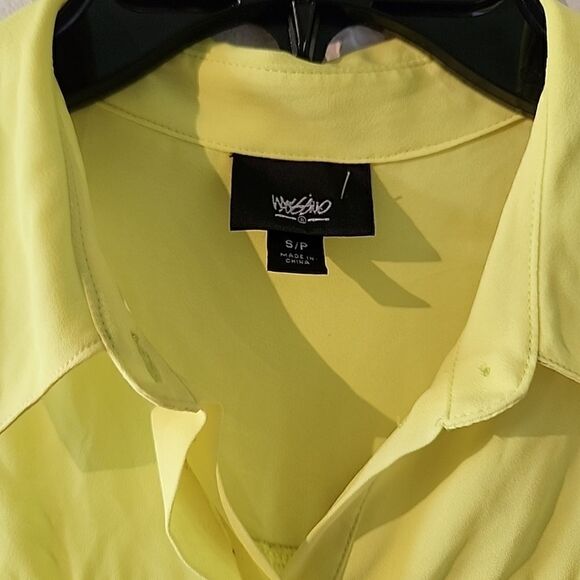 Mossimo tank top sleeveless Small Shear Lightweight Neon Yellow Summer - Picture 5 of 7